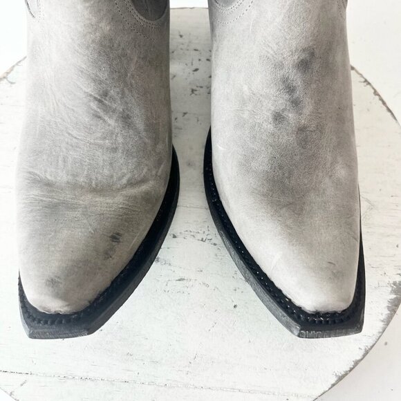 Lane EMMA JANE Womens Cowboy Boots 9.5 Gray Leather Western Cowgirl Mid Calf - Picture 8 of 13